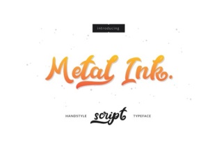 Metal Ink Font for Creative Design