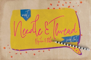 Needle Thread Font for Creative Campaigns