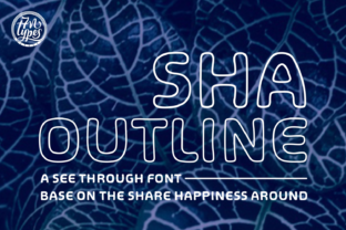 SHA Outline Font for Creative Design